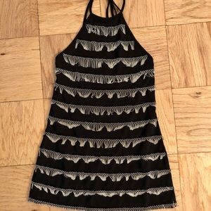 NBD halter dress with chain detail